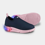 Tenis con Luces Space Azul Marino con Rosa