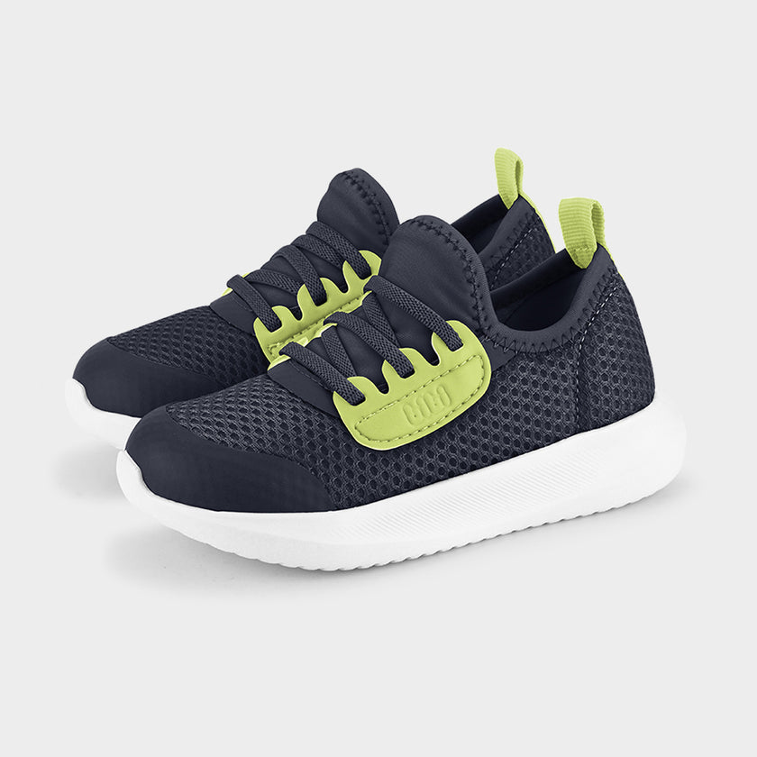 Tenis Flash Azul Marino con Verde
