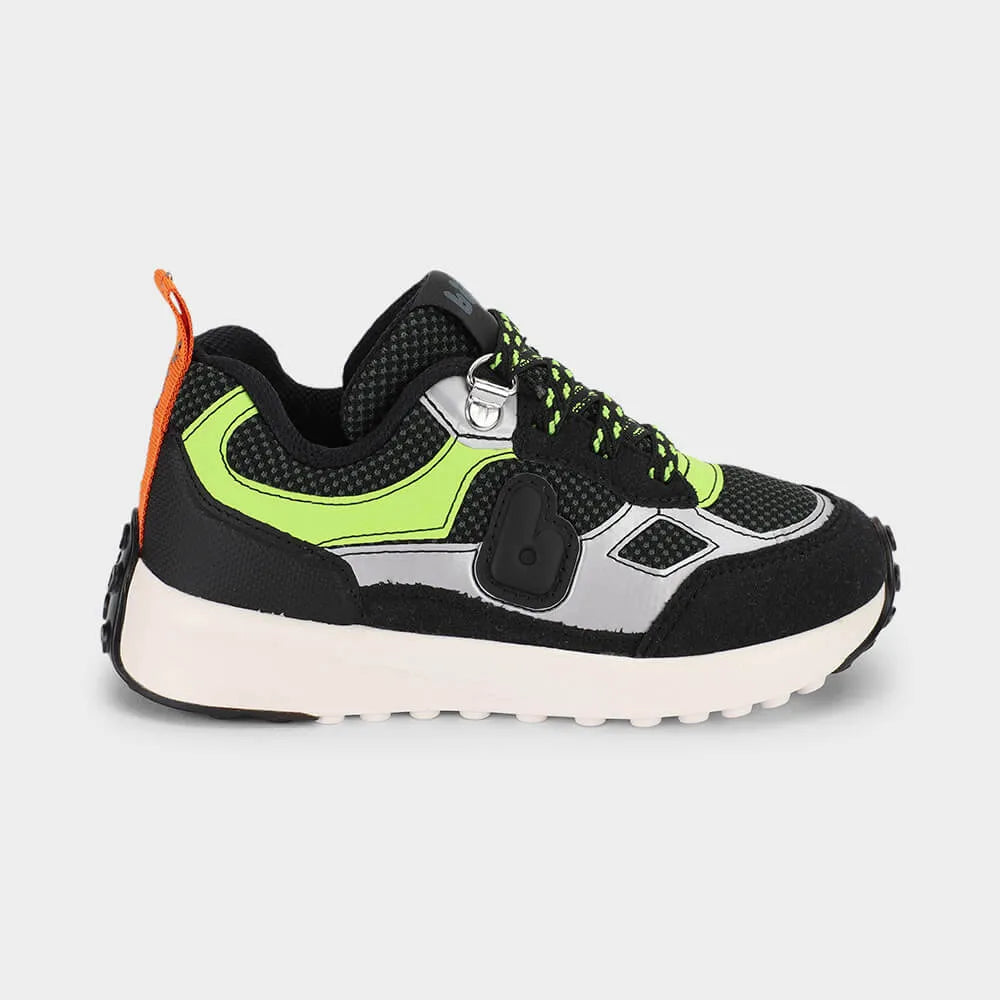 Tenis Jogging Negro con Verde