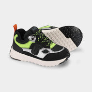 Tenis Jogging Negro con Verde