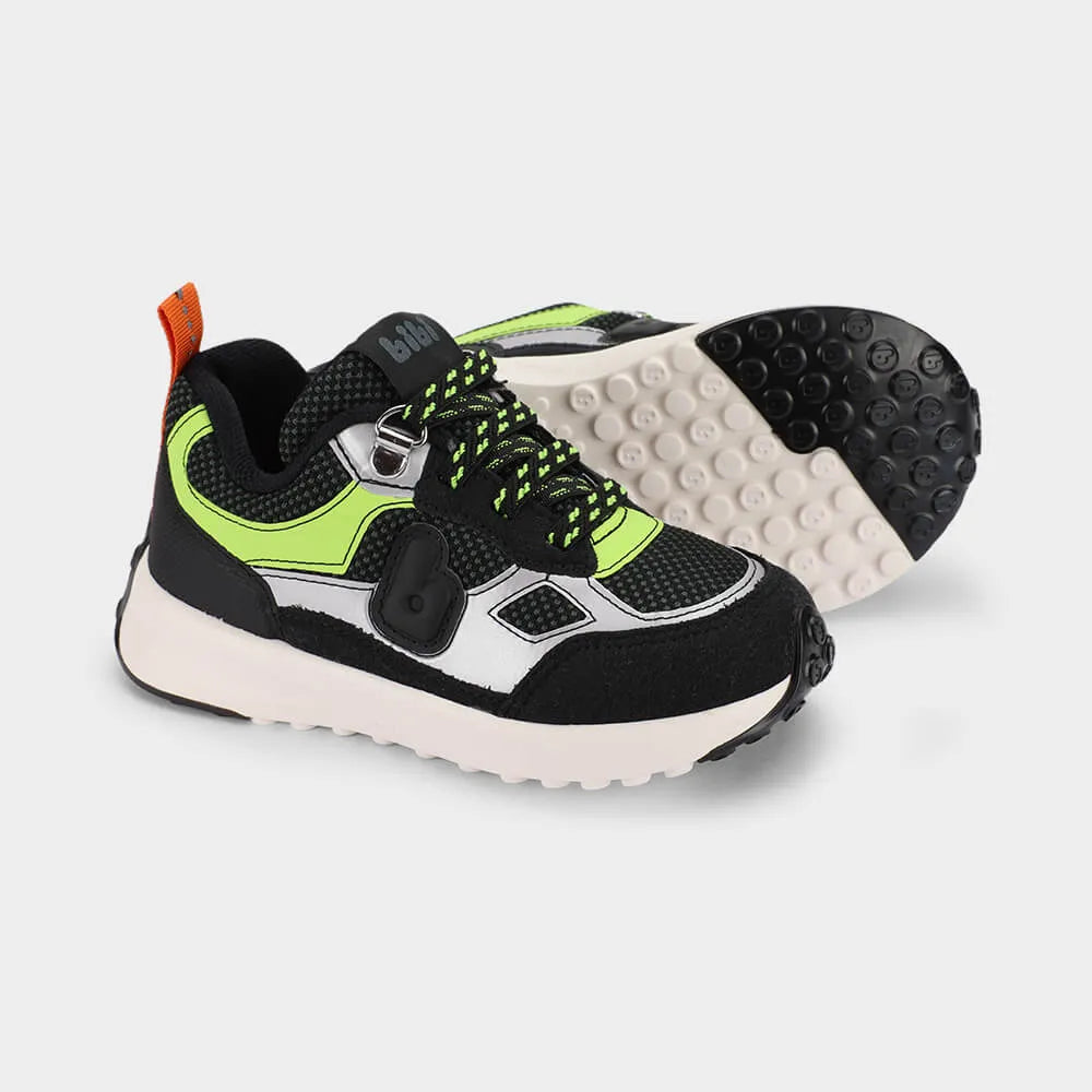 Tenis Jogging Negro con Verde