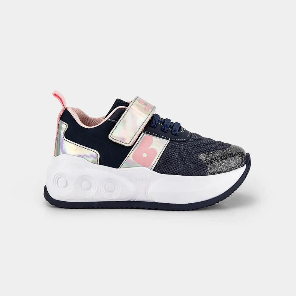 Tenis con Ruedas Skatenis Azul Marino con Rosa
