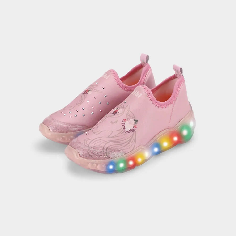 Tenis con Luces Roller Celebration 3.0 Rosa con Unicornio